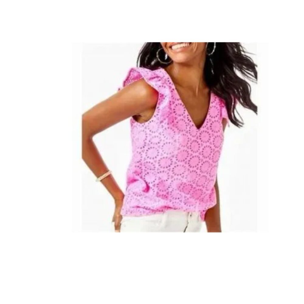 Lilly Pulitzer Lina Eyelet Top